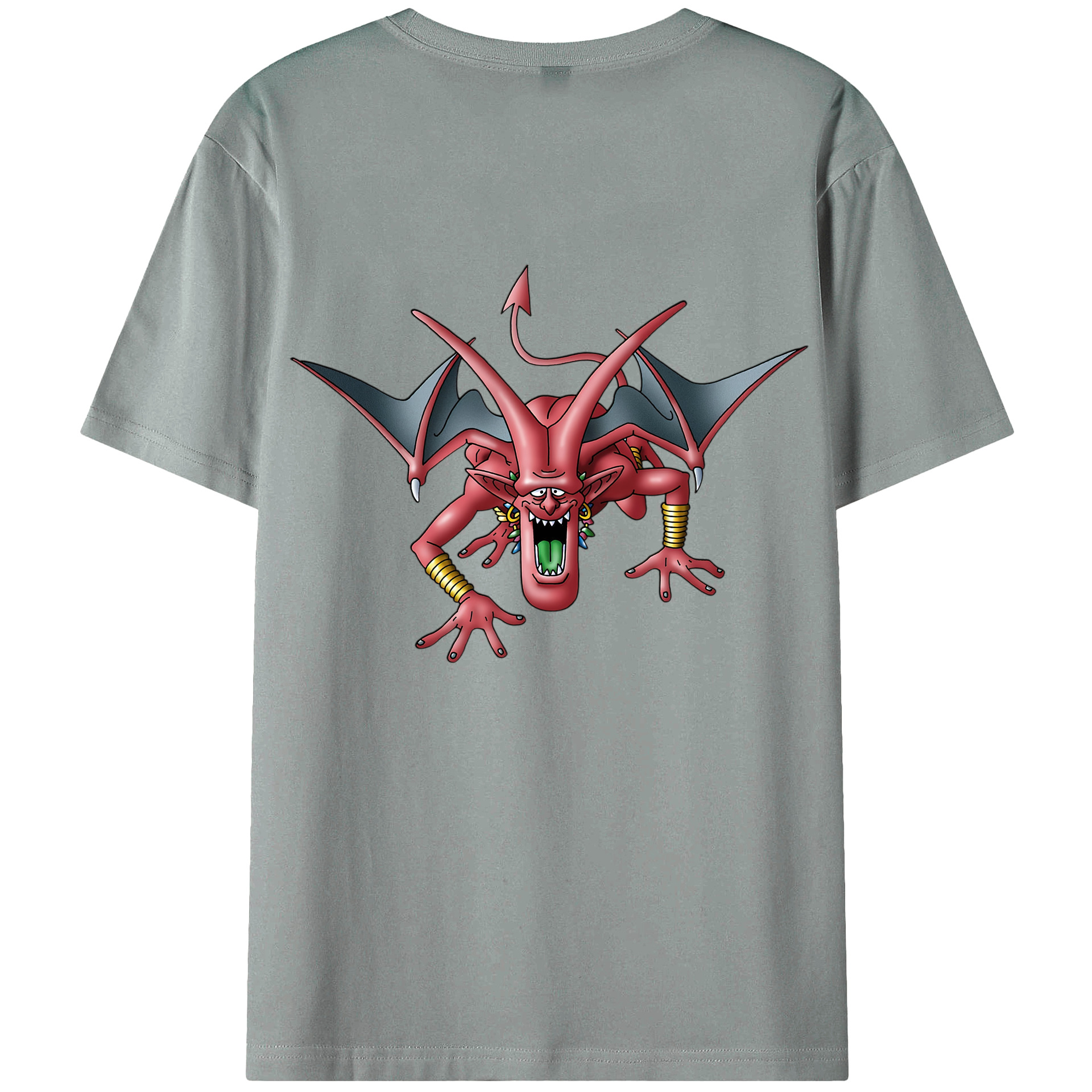 （画像用） ドラゴンクエスト Doragon Kuesuto Dragon Quest 綿100％ メンズ半袖Tシャツ（バックプリント） 通気性